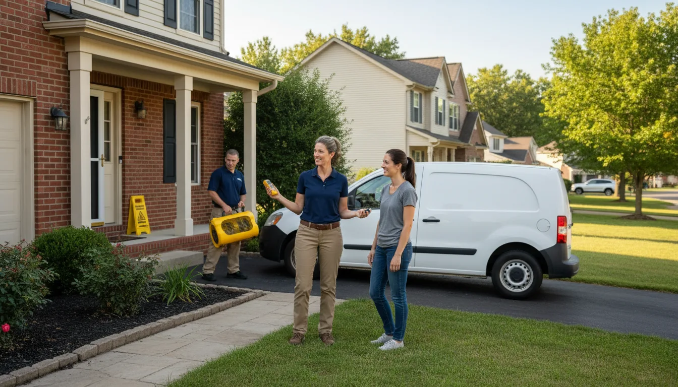 Residential water damage restoration in Dante, SD